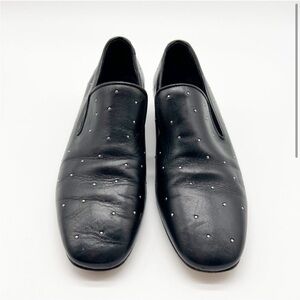 Rag & Bone Tate Leather Studded Loafers 7 Black